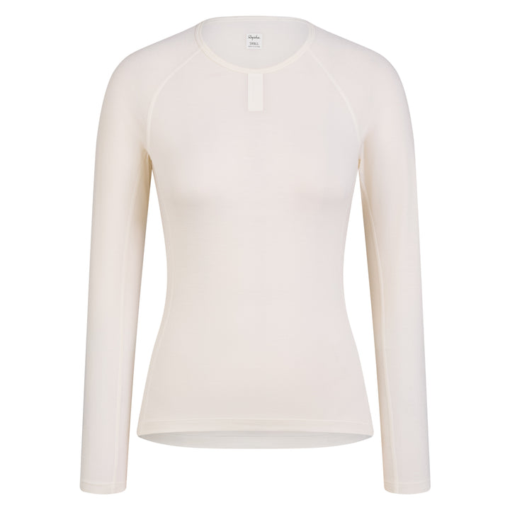 Rapha Women's Merino Base Layer - Long Sleeve (Cream/White) - Dragonspine Cycling