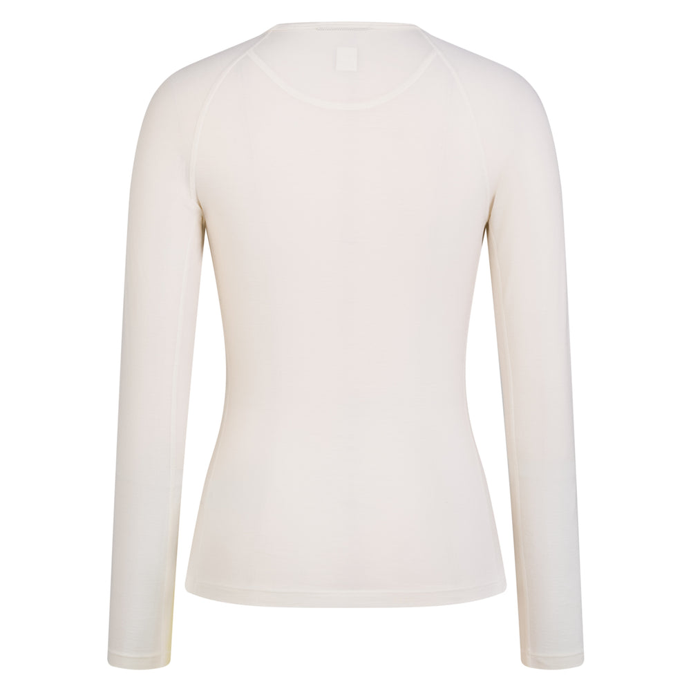 Rapha Women's Merino Base Layer - Long Sleeve (Cream/White) - Dragonspine Cycling