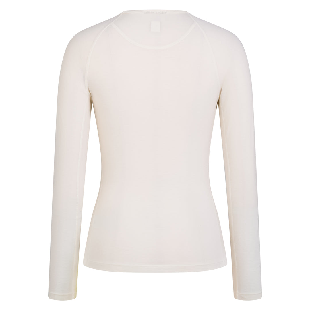 Rapha Women's Merino Base Layer - Long Sleeve (Cream/White) - Dragonspine Cycling