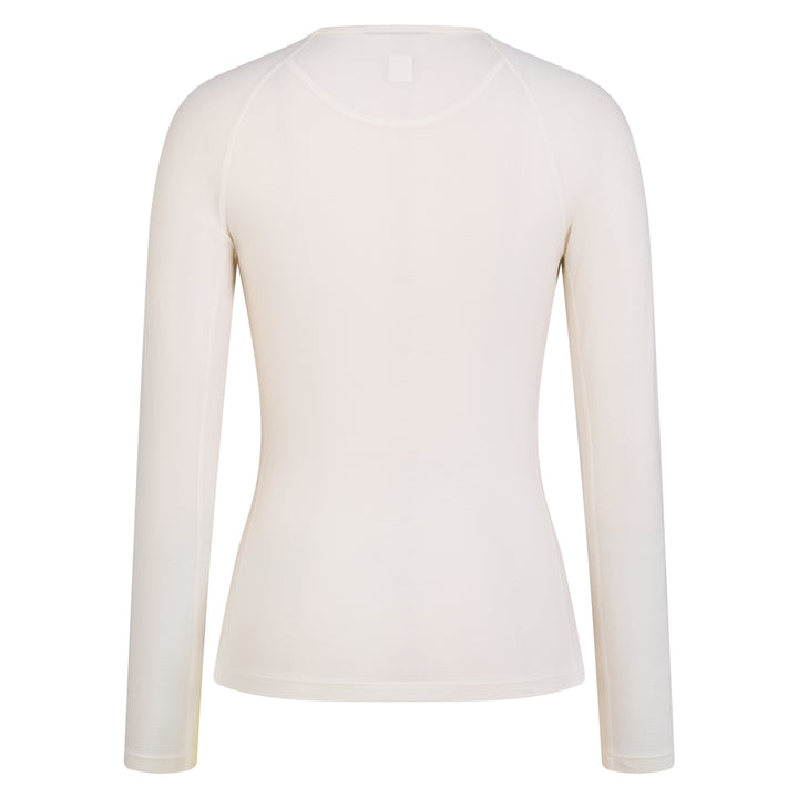 Rapha Women's Merino Base Layer - Long Sleeve (Cream/White) - Dragonspine Cycling