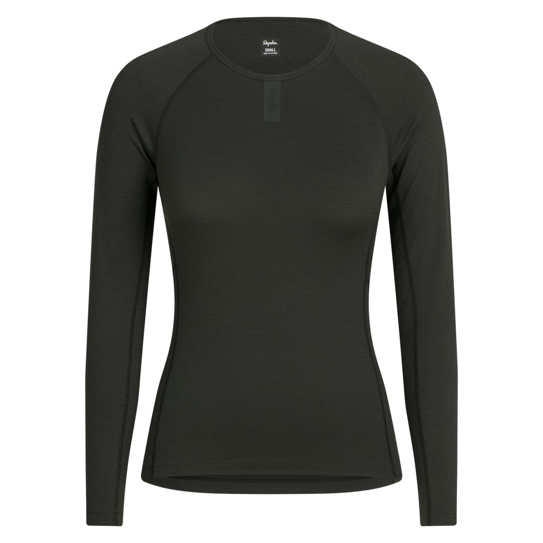 Rapha Women's Merino Base Layer - Long Sleeve (Dark Green) - Dragonspine Cycling