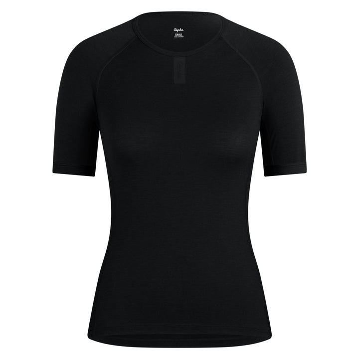 Rapha Women's Merino Base Layer - Short Sleeve (Black/Black) - Dragonspine Cycling