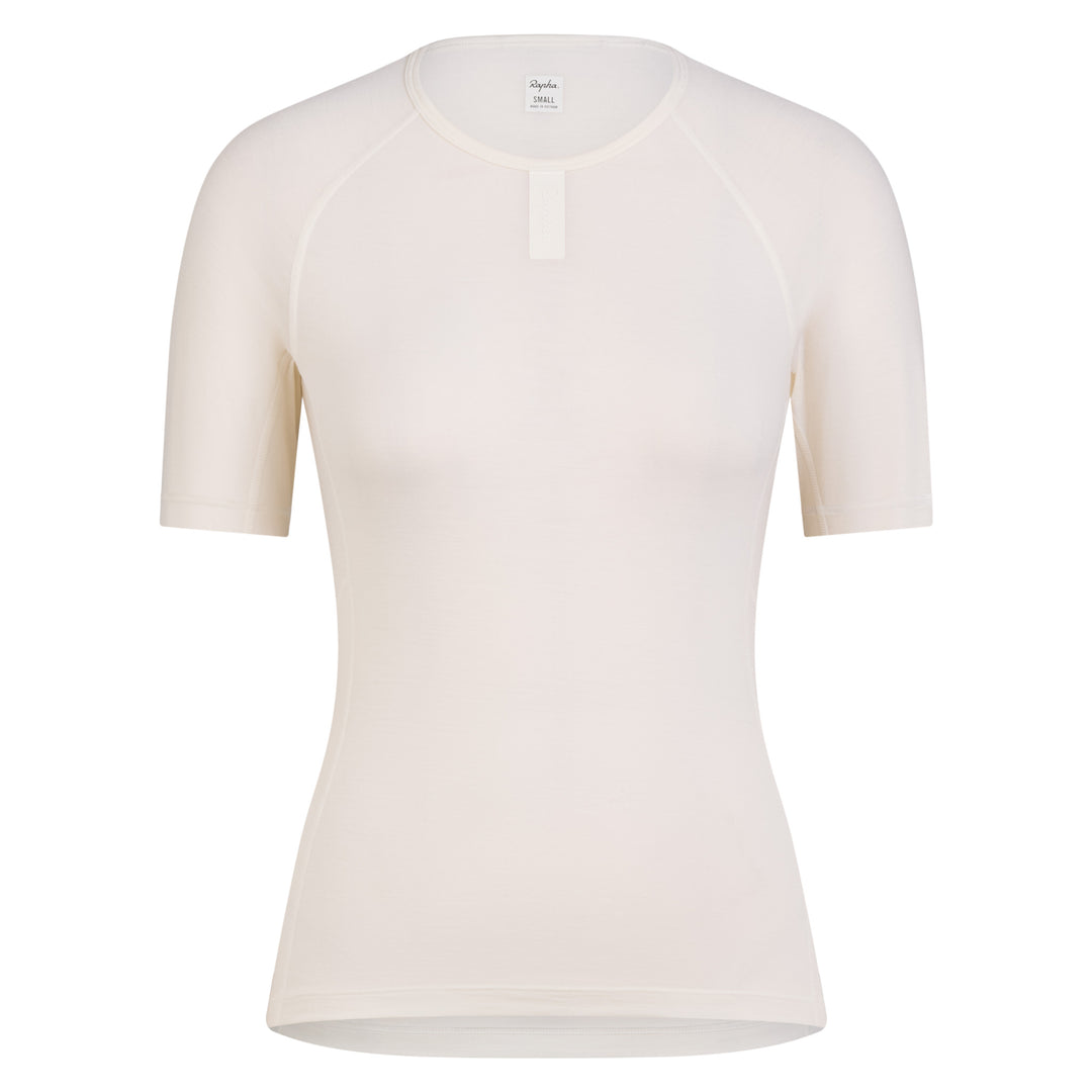 Rapha Women's Merino Base Layer - Short Sleeve (Cream/White) - Dragonspine Cycling