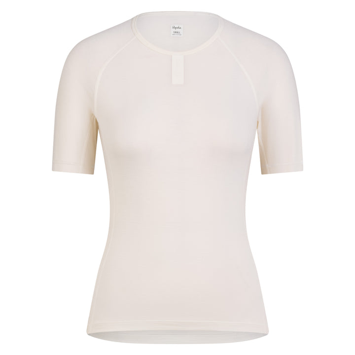 Rapha Women's Merino Base Layer - Short Sleeve (Cream/White) - Dragonspine Cycling