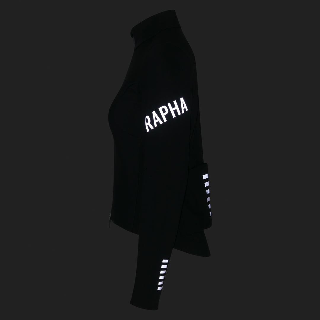 Rapha Women's Pro Team Shadow Winter Jacket (Black/Silver Reflective) - Dragonspine Cycling