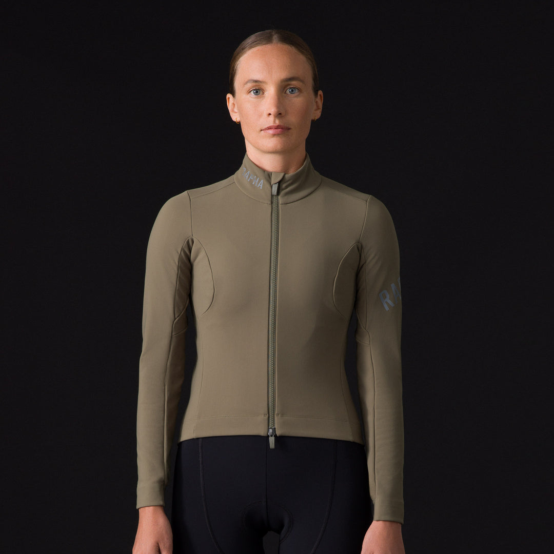 Rapha Women's Pro Team Shadow Winter Jacket (Moss Green/Silver Reflective) - Dragonspine Cycling