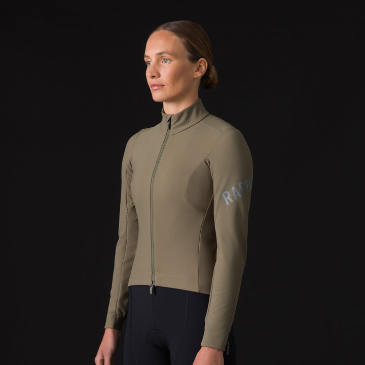 Rapha Women's Pro Team Shadow Winter Jacket (Moss Green/Silver Reflective) - Dragonspine Cycling