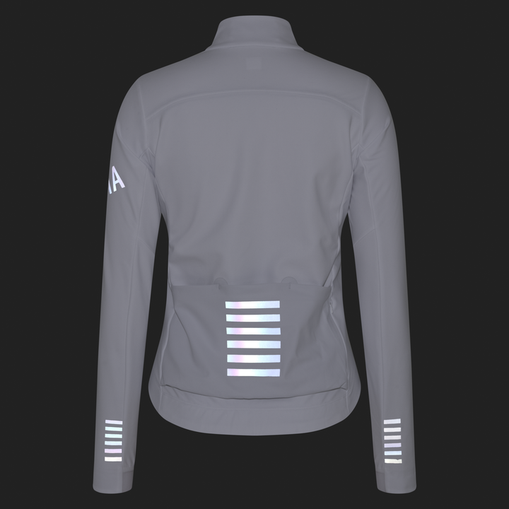Rapha Women's Pro Team Shadow Winter Jacket (White/Rainbow Reflective) - Dragonspine Cycling