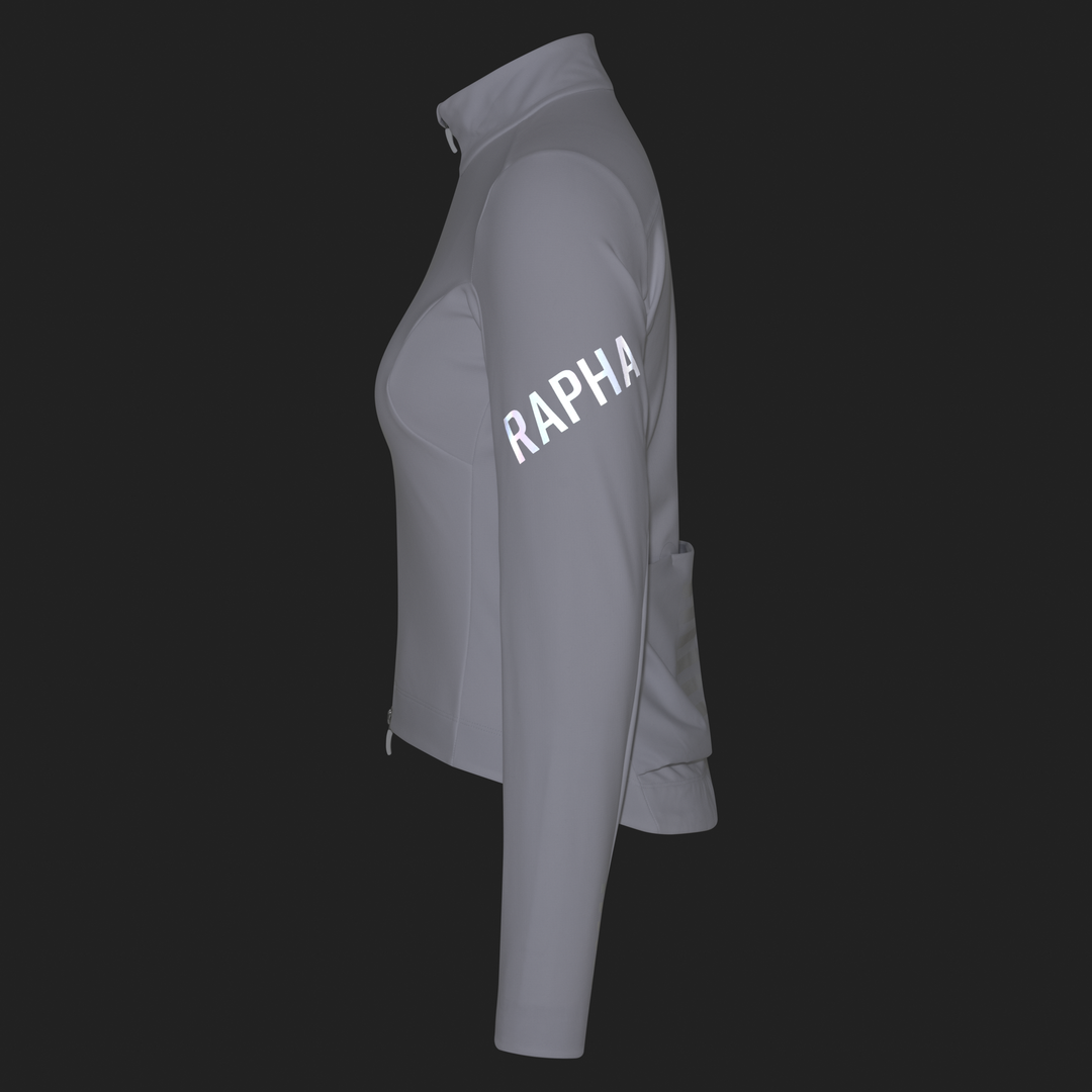 Rapha Women's Pro Team Shadow Winter Jacket (White/Rainbow Reflective) - Dragonspine Cycling