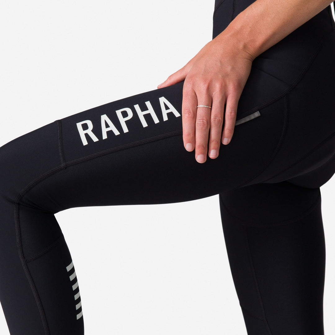 Rapha Women's Pro Team Winter Tights III (Black/White) - Dragonspine Cycling