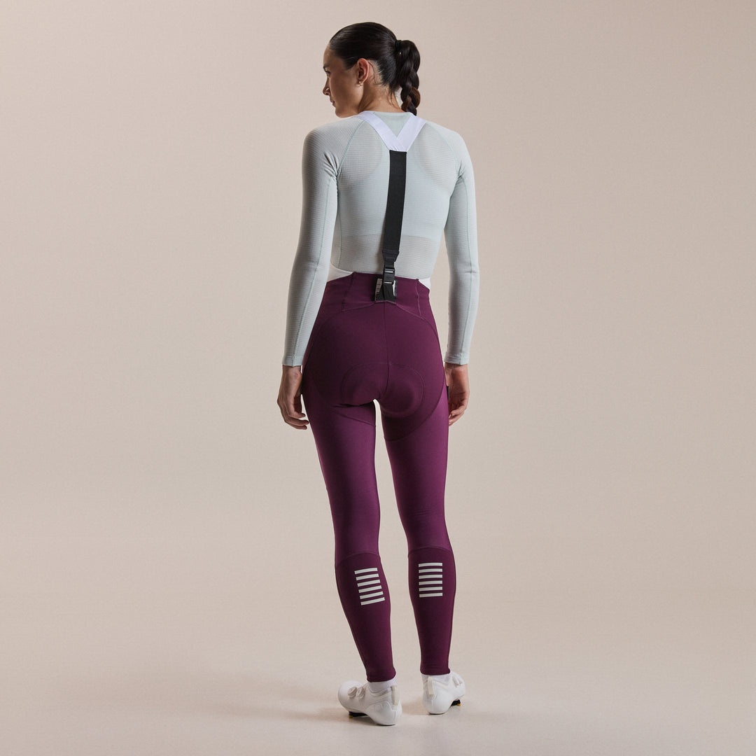 Rapha Women's Pro Team Winter Tights III (Plum/White) - Dragonspine Cycling
