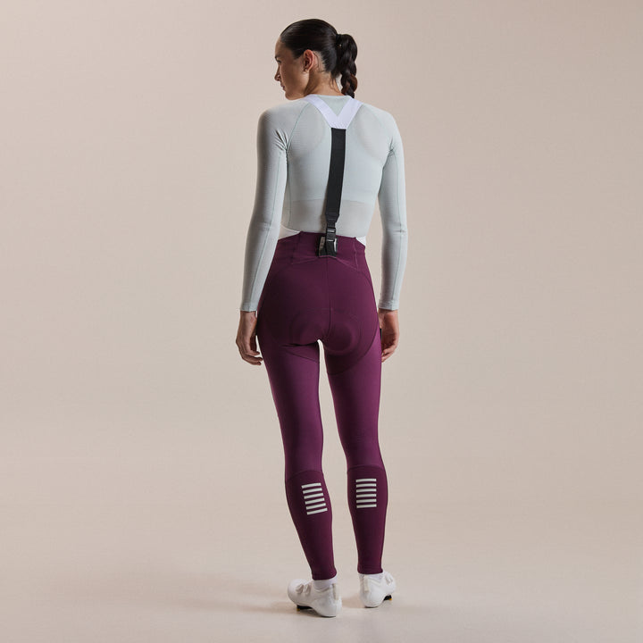 Rapha Women's Pro Team Winter Tights III (Plum/White) - Dragonspine Cycling