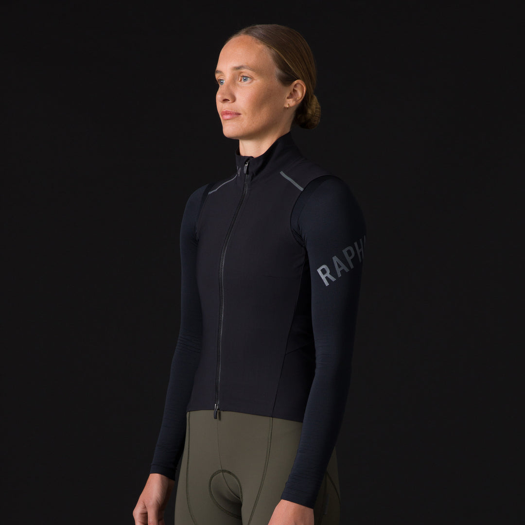 Rapha Women's Pro Team Shadow Gilet (Black/Silver Reflective) - Dragonspine Cycling