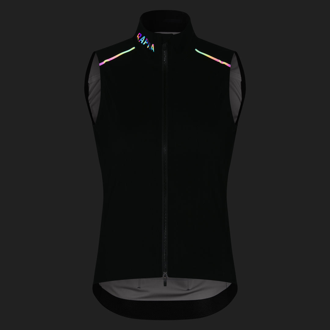 Rapha Women's Pro Team Shadow Gilet (Black/Silver Reflective) - Dragonspine Cycling