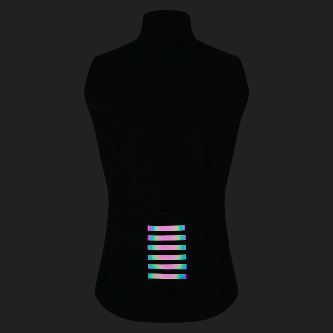 Rapha Women's Pro Team Shadow Gilet (Black/Silver Reflective) - Dragonspine Cycling