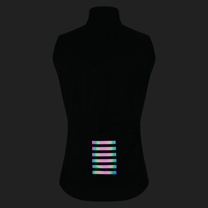Rapha Women's Pro Team Shadow Gilet (Black/Silver Reflective) - Dragonspine Cycling