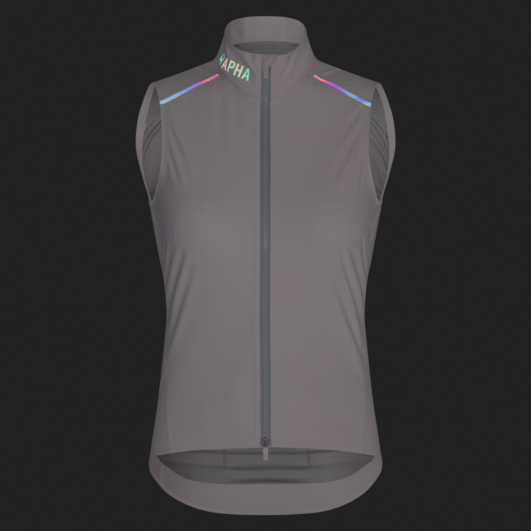 Rapha Women's Pro Team Shadow Gilet (Blush/Rainbow Reflective) - Dragonspine Cycling