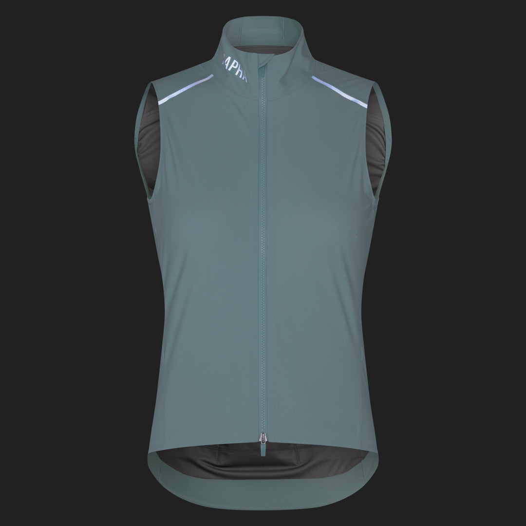 Rapha Women's Pro Team Shadow Gilet (Aqua/Silver Reflective) - Dragonspine Cycling
