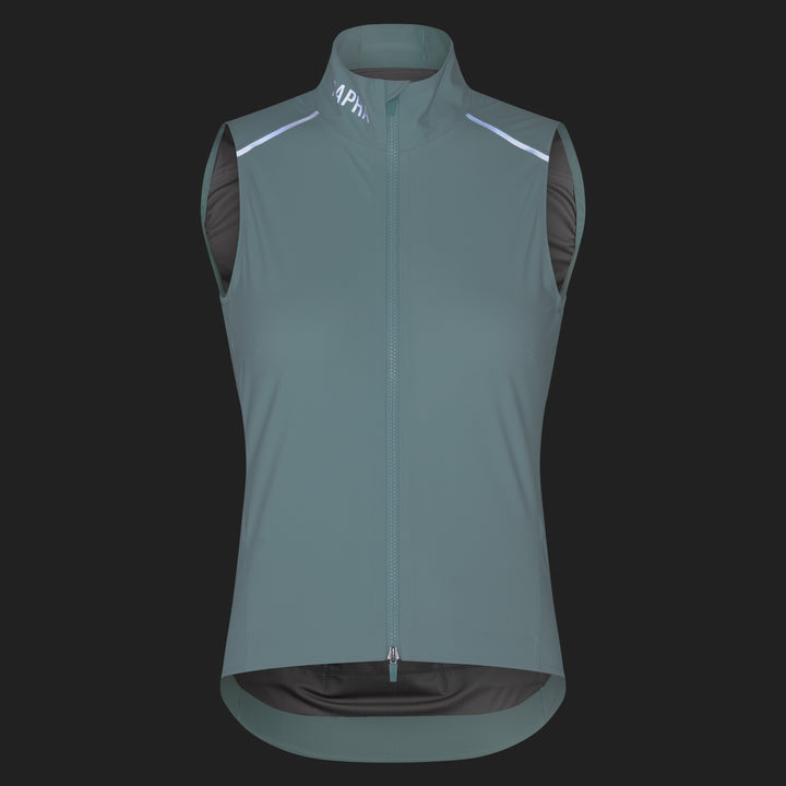 Rapha Women's Pro Team Shadow Gilet (Aqua/Silver Reflective) - Dragonspine Cycling