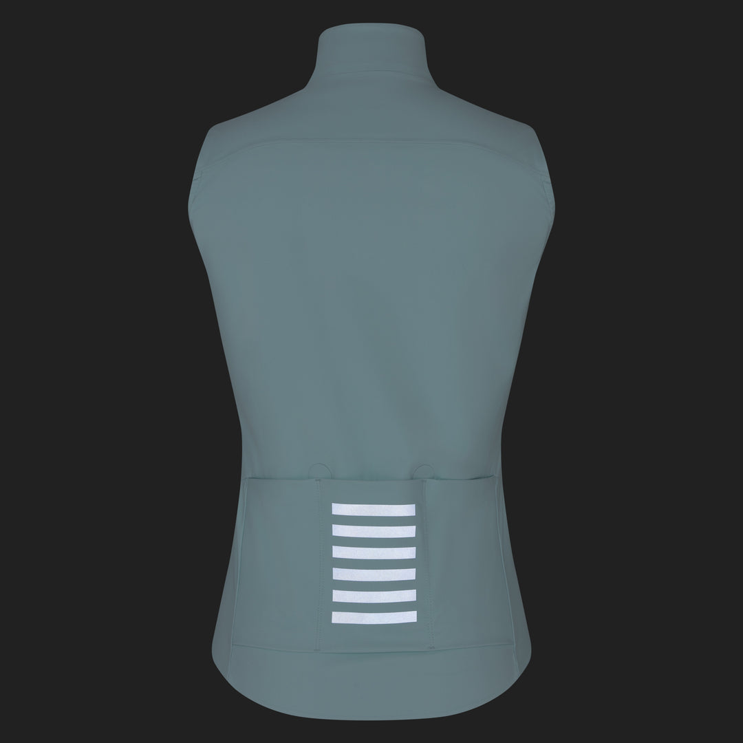Rapha Women's Pro Team Shadow Gilet (Aqua/Silver Reflective) - Dragonspine Cycling