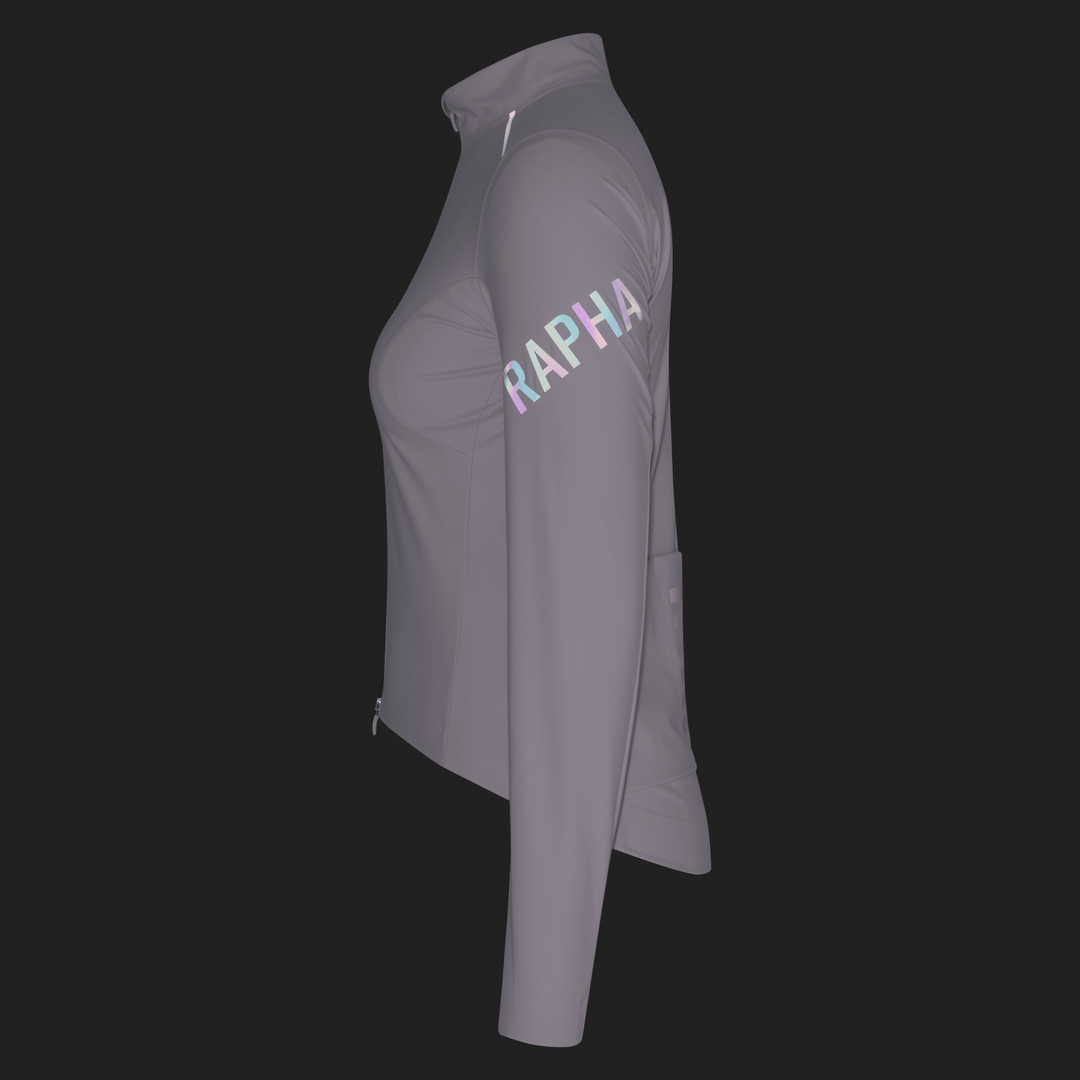 Rapha Women's Pro Team Long Sleeve Shadow Jersey (Blush/Rainbow Reflective) - Dragonspine Cycling