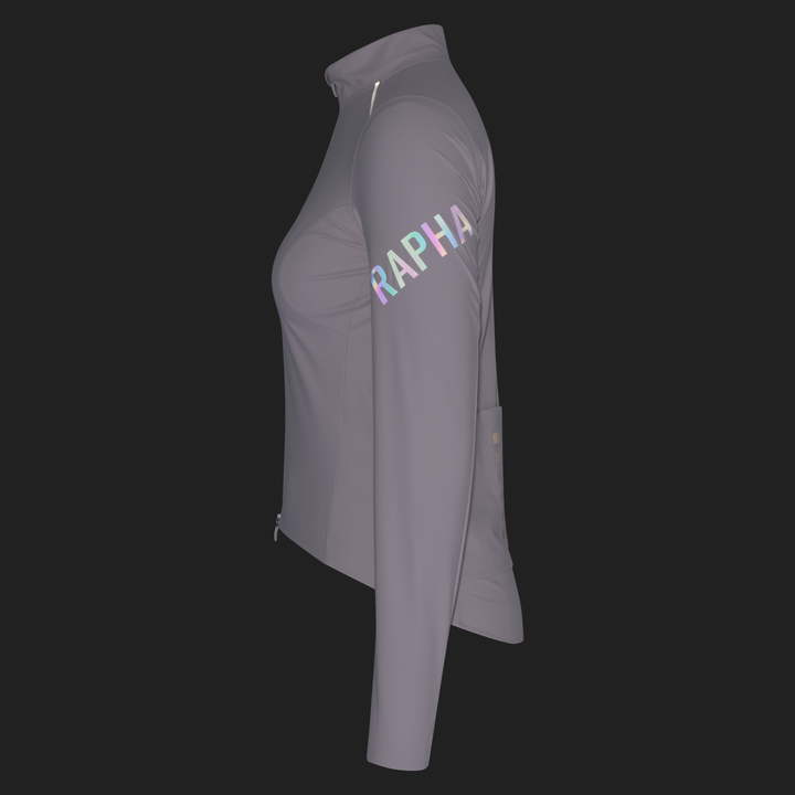Rapha Women's Pro Team Long Sleeve Shadow Jersey (Blush/Rainbow Reflective) - Dragonspine Cycling