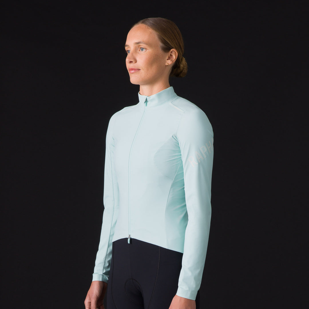 Rapha Women's Pro Team Long Sleeve Shadow Jersey (Aqua/White Reflective) - Dragonspine Cycling