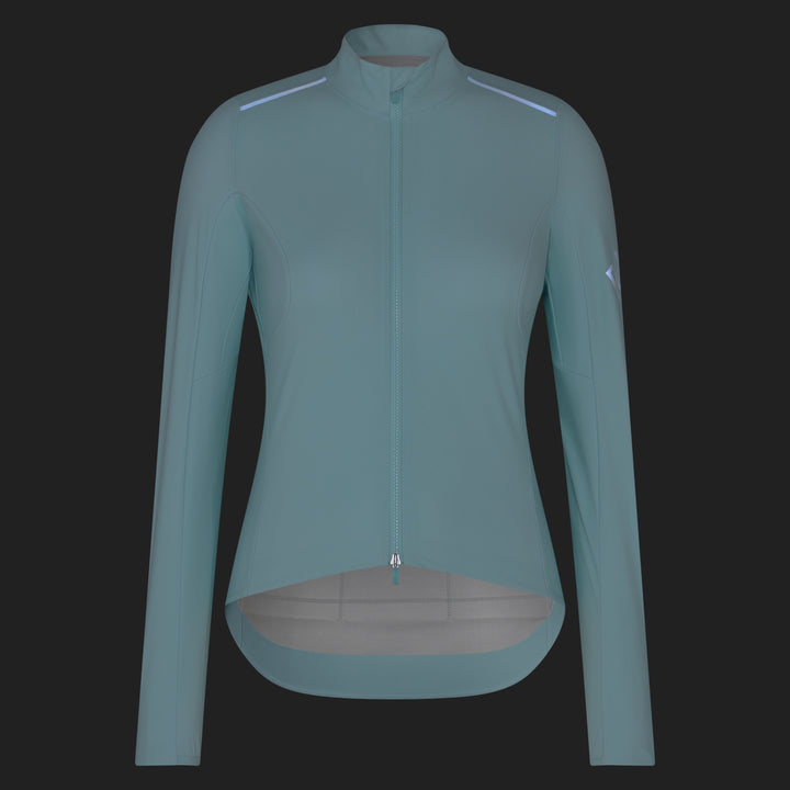 Rapha Women's Pro Team Long Sleeve Shadow Jersey (Aqua/White Reflective) - Dragonspine Cycling