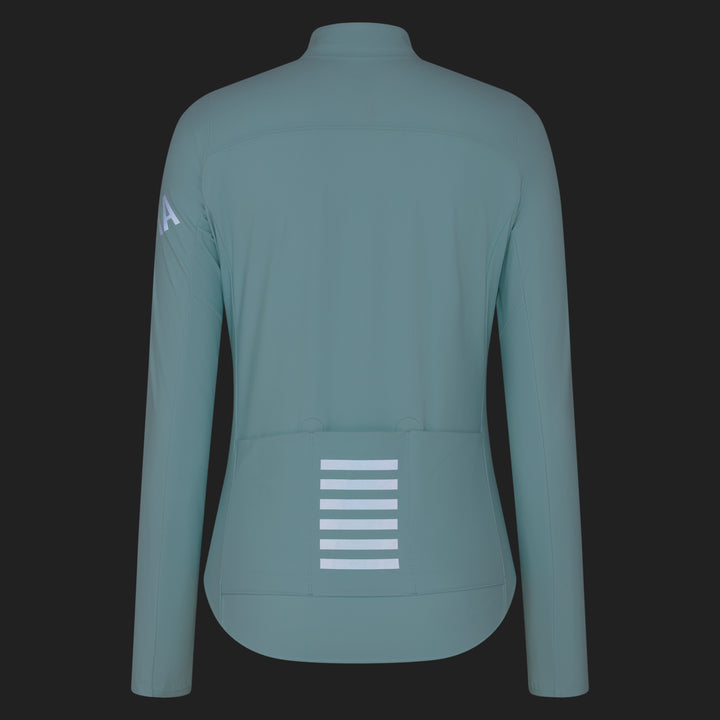 Rapha Women's Pro Team Long Sleeve Shadow Jersey (Aqua/White Reflective) - Dragonspine Cycling