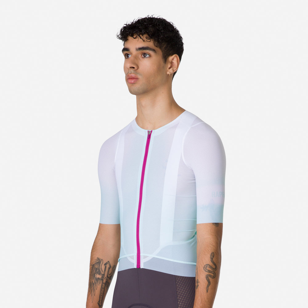Rapha Men's Pro Team Ghost Jersey (Light Aqua/Rose Violet) - Dragonspine Cycling