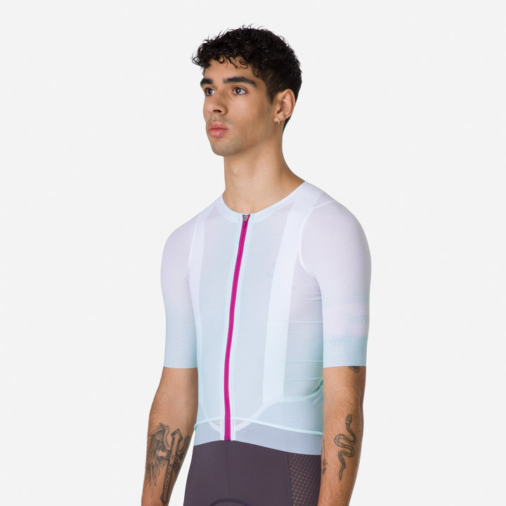 Rapha Men's Pro Team Ghost Jersey (Light Aqua/Rose Violet) - Dragonspine Cycling