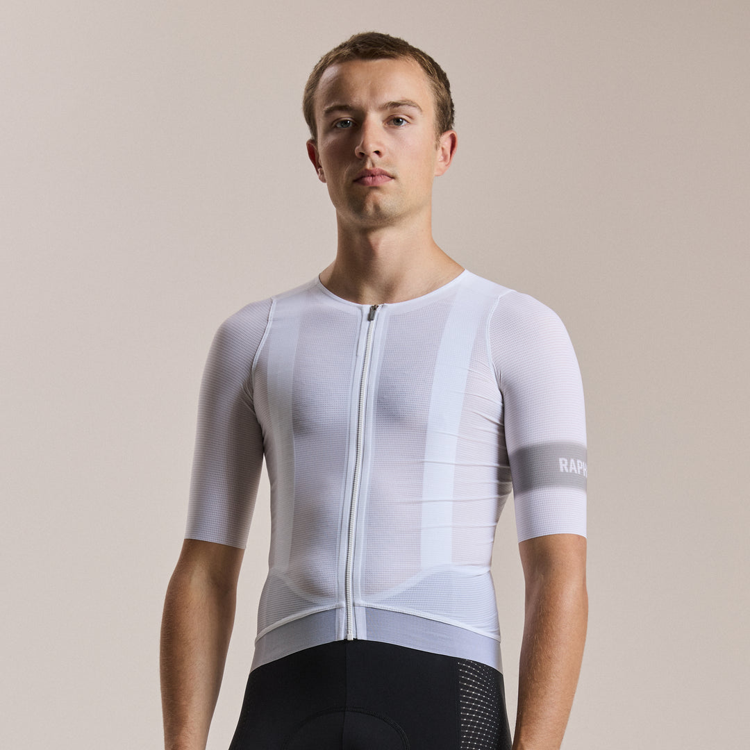 Rapha Men's Pro Team Ghost Jersey (White/Smoky Silver) - Dragonspine Cycling