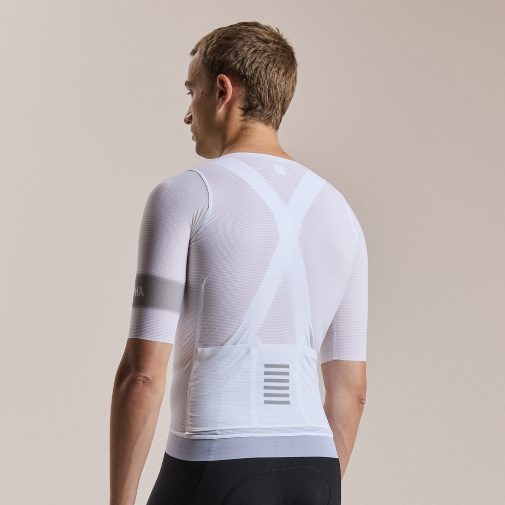 Rapha Men's Pro Team Ghost Jersey (White/Smoky Silver) - Dragonspine Cycling