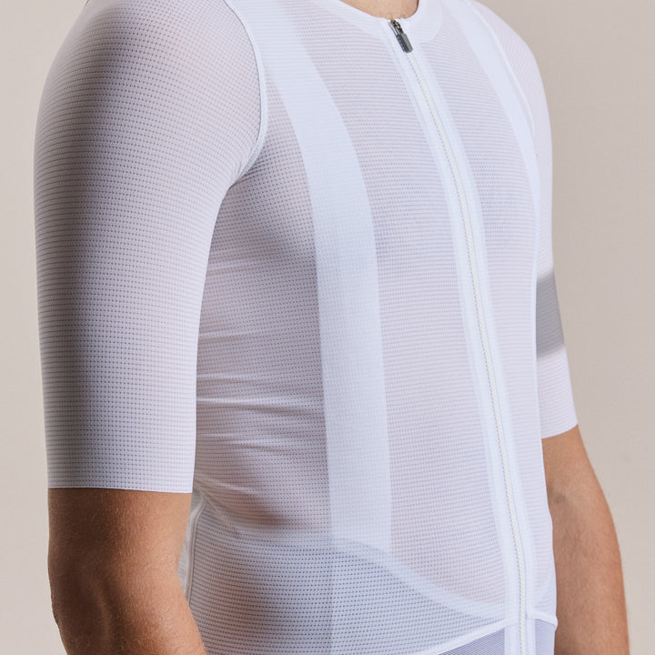 Rapha Men's Pro Team Ghost Jersey (White/Smoky Silver) - Dragonspine Cycling