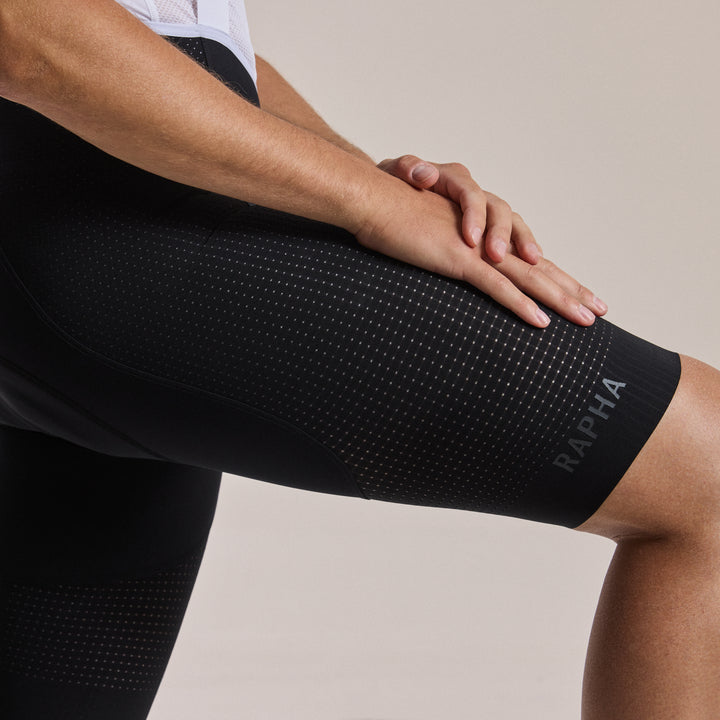 Rapha Men's Pro Team Ghost Bib Shorts - Long (Black/White) - Dragonspine Cycling