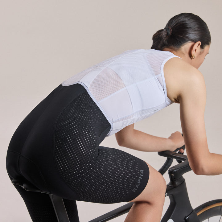Rapha Women's Pro Team Ghost Bib Shorts - Reg (Black/White) - Dragonspine Cycling