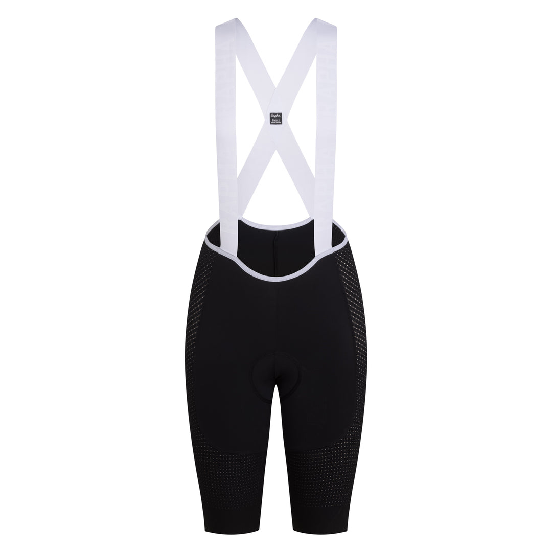 Rapha Women's Pro Team Ghost Bib Shorts - Reg (Black/White) - Dragonspine Cycling