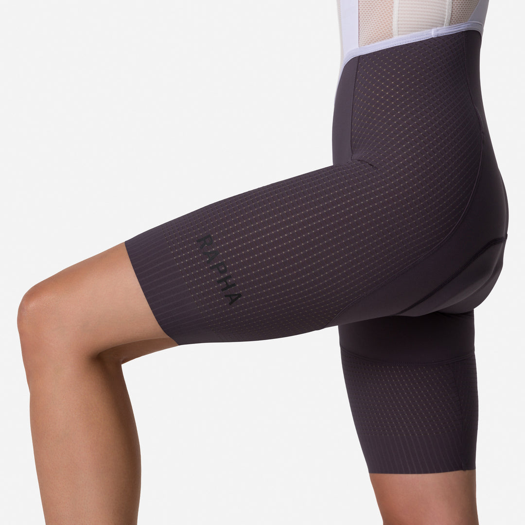 Rapha Women's Pro Team Ghost Bib Shorts - Reg (Iron Grey/White) - Dragonspine Cycling