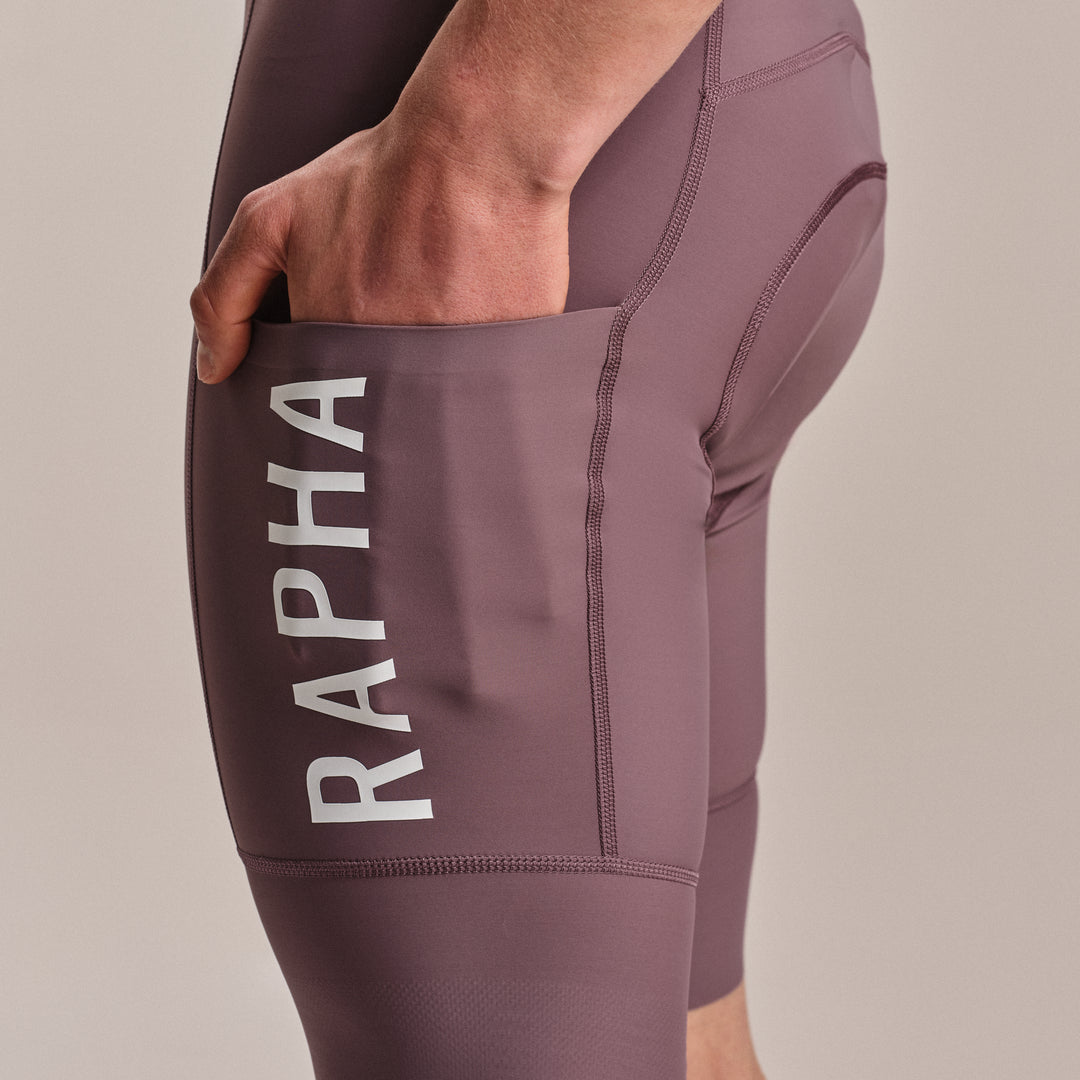 Rapha Men's Pro Team Cargo Bib Shorts - Regular (Amethyst/White) - Dragonspine Cycling
