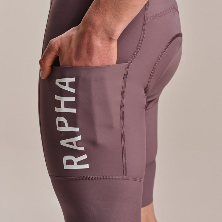 Rapha Men's Pro Team Cargo Bib Shorts - Regular (Amethyst/White) - Dragonspine Cycling