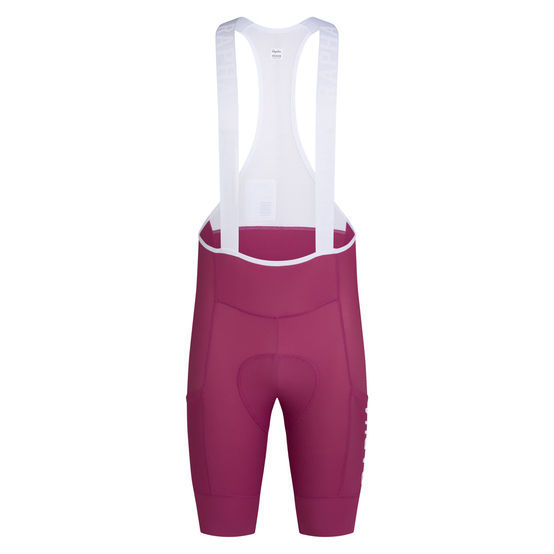 Rapha Men's Pro Team Cargo Bib Shorts - Regular (Raspberry/White) - Dragonspine Cycling