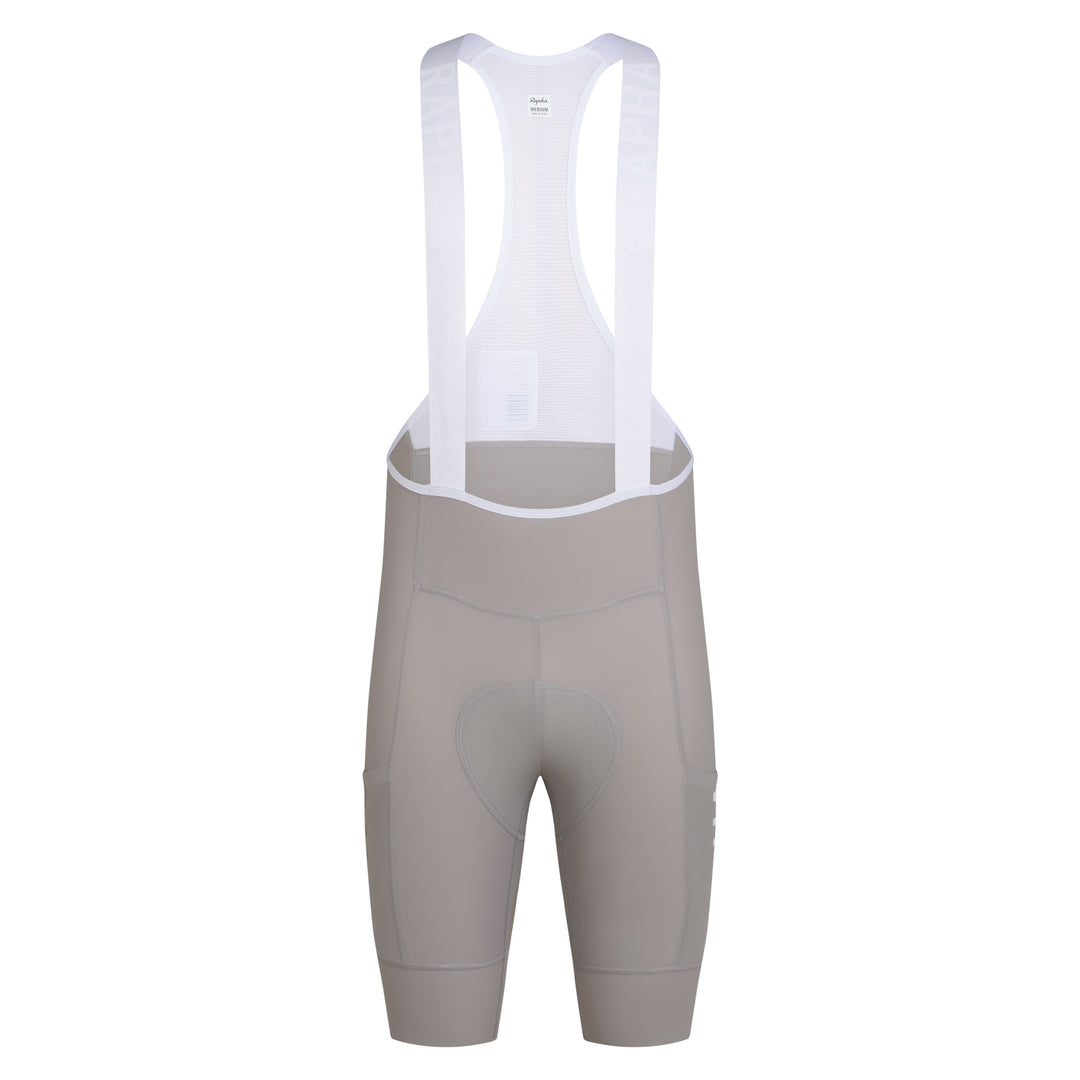 Rapha Men's Pro Team Cargo Bib Shorts - Regular (Smoky Silver/White) - Dragonspine Cycling