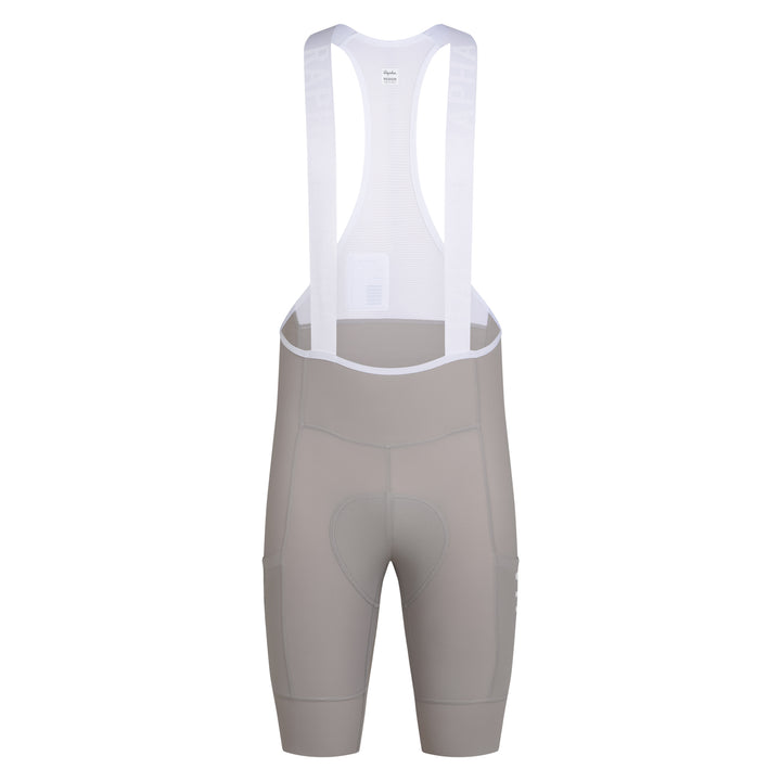 Rapha Men's Pro Team Cargo Bib Shorts - Regular (Smoky Silver/White) - Dragonspine Cycling