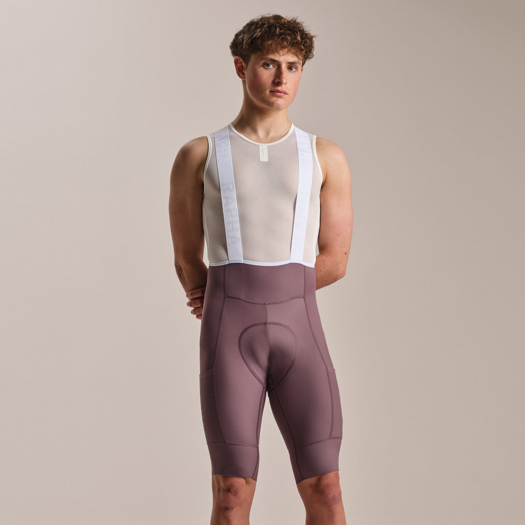 Rapha Men's Pro Team Cargo Bib Shorts - Long (Amethyst/White) - Dragonspine Cycling