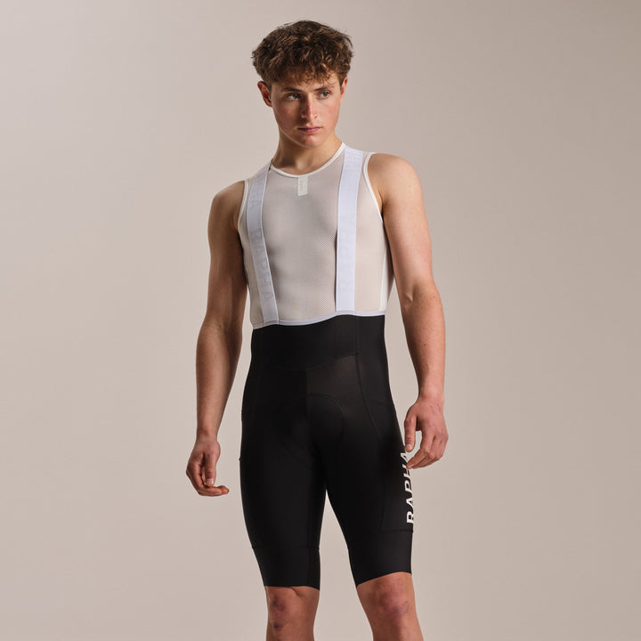 Rapha Men's Pro Team Cargo Bib Shorts - Long (Black/White) - Dragonspine Cycling