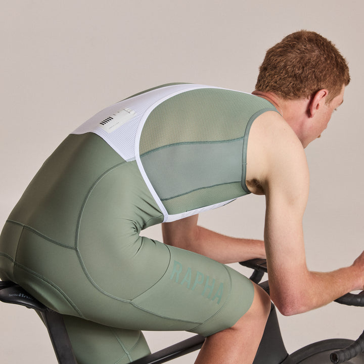 Rapha Men's Pro Team Cargo Bib Shorts - Long (Laurel/White) - Dragonspine Cycling