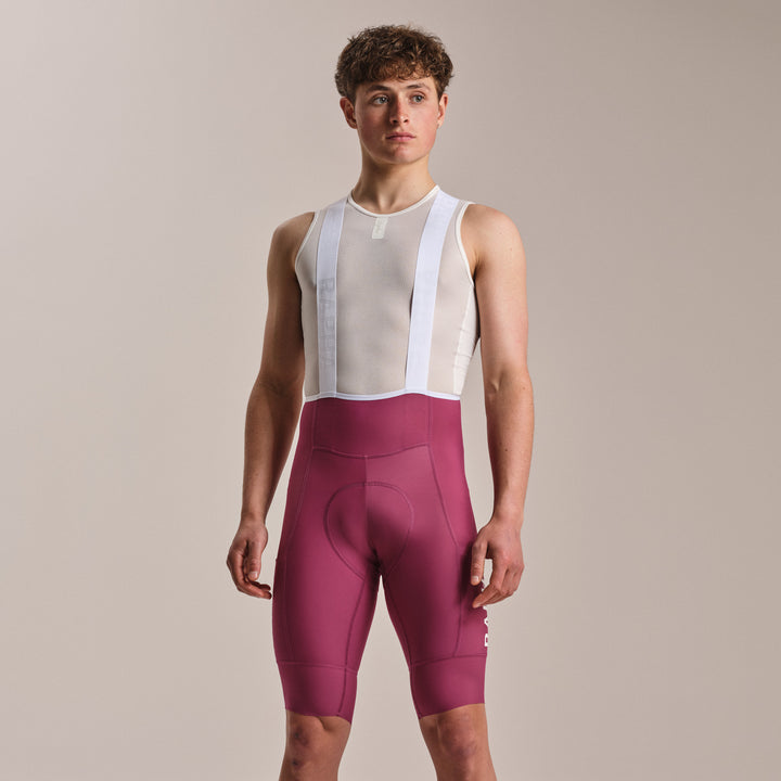 Rapha Men's Pro Team Cargo Bib Shorts - Long (Raspberry/White) - Dragonspine Cycling