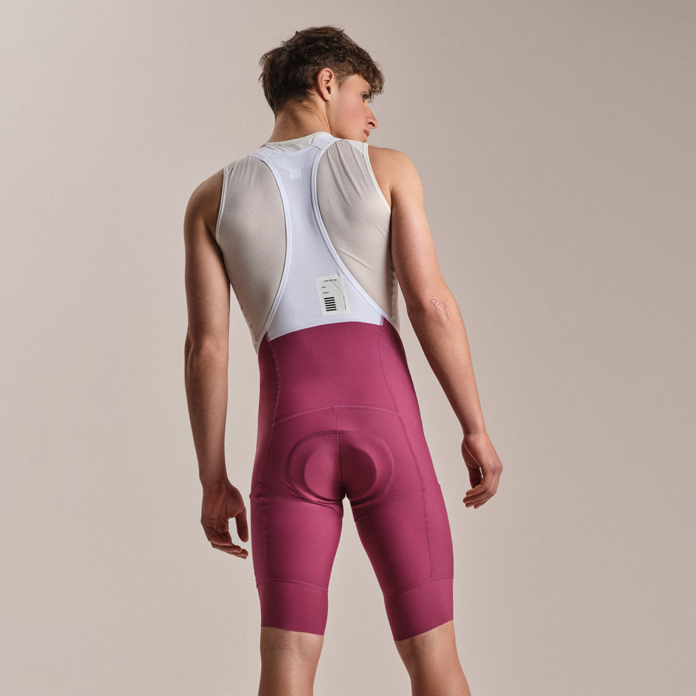 Rapha Men's Pro Team Cargo Bib Shorts - Long (Raspberry/White) - Dragonspine Cycling