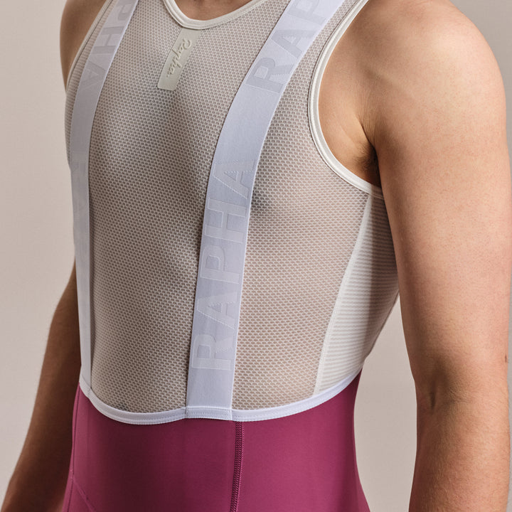 Rapha Men's Pro Team Cargo Bib Shorts - Long (Raspberry/White) - Dragonspine Cycling