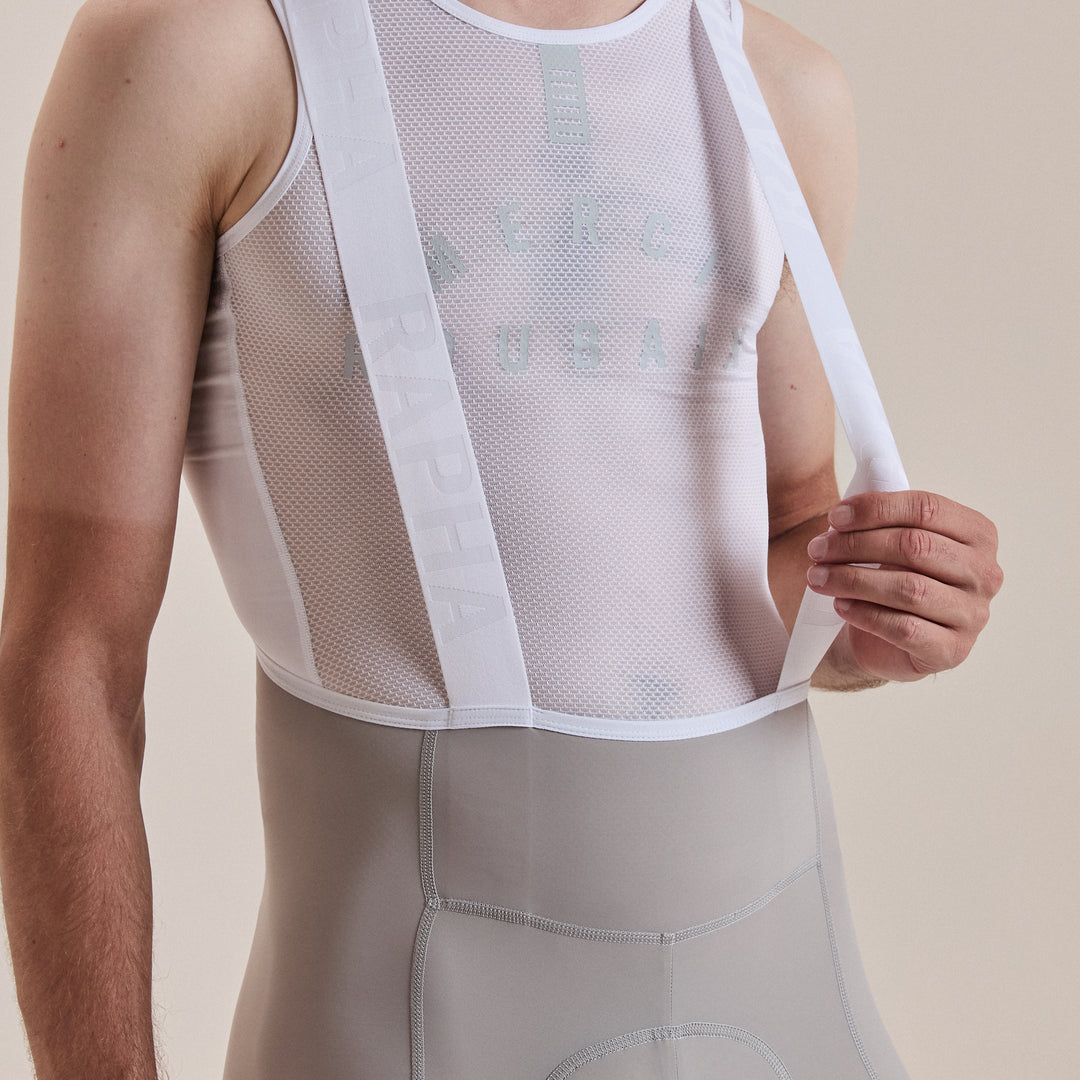 Rapha Men's Pro Team Cargo Bib Shorts - Long (Smoky Silver/White) - Dragonspine Cycling